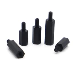20/50pcs M2 M2.5 M3 M4*L+6mm Male to Female Black Nylon Standoffs Hex Spacer Standoff Pillar Plastic Spacing Screw