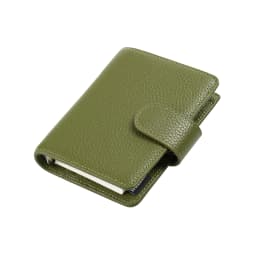 Moterm Regular A8 / M5 Size Rings Planner Pebbled Grain Cowhide 5-hole Mini Notebook with 15 MM Rings Organizer Journey Diary