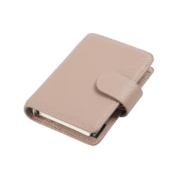 Moterm Regular A8 / M5 Size Rings Planner Pebbled Grain Cowhide 5-hole Mini Notebook with 15 MM Rings Organizer Journey Diary