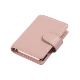 Moterm Regular A8 / M5 Size Rings Planner Pebbled Grain Cowhide 5-hole Mini Notebook with 15 MM Rings Organizer Journey Diary