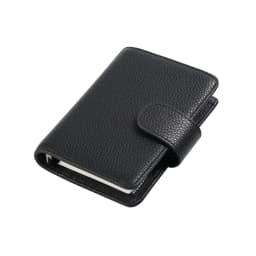 Moterm Regular A8 / M5 Size Rings Planner Pebbled Grain Cowhide 5-hole Mini Notebook with 15 MM Rings Organizer Journey Diary