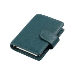 Moterm Regular A8 / M5 Size Rings Planner Pebbled Grain Cowhide 5-hole Mini Notebook with 15 MM Rings Organizer Journey Diary