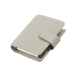 Moterm Regular A8 / M5 Size Rings Planner Pebbled Grain Cowhide 5-hole Mini Notebook with 15 MM Rings Organizer Journey Diary