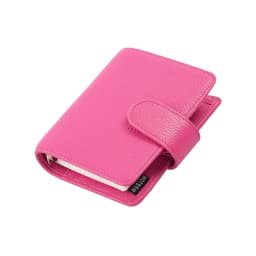 Moterm Regular A8 / M5 Size Rings Planner Pebbled Grain Cowhide 5-hole Mini Notebook with 15 MM Rings Organizer Journey Diary