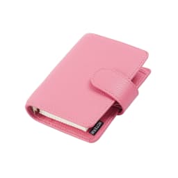 Moterm Regular A8 / M5 Size Rings Planner Pebbled Grain Cowhide 5-hole Mini Notebook with 15 MM Rings Organizer Journey Diary