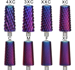 RolinStar 6.6 Safety Large Diamond Crystal Trapezium Tapered Barrel purple steel Carbide milling cutter nail drill bit