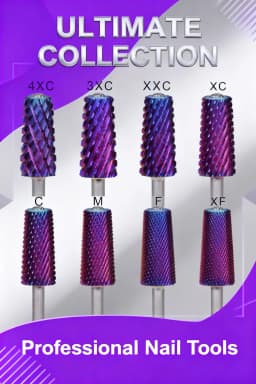 RolinStar 6.6 Safety Large Diamond Crystal Trapezium Tapered Barrel purple steel Carbide milling cutter nail drill bit