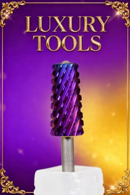 RolinStar 6.6 Safety Large Diamond Crystal Trapezium Tapered Barrel purple steel Carbide milling cutter nail drill bit