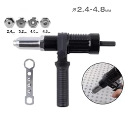 Professional Electric Rivet Nut Gun Machine Core Pull Accessories Cordless Riveting Gun Drill Adapter Insert Nut Tools
