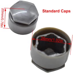 24pcs Wheel Lug Nut Cover Caps 25mm Water Proof W/ Dismantle Tool Grey For Audi A1 A2 A3 A4 A5 A6 A7 A8 Wheel Bolt Screw Cover