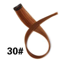 Highlights Hair Rainbow Synthetic Clip On Hair Extensions Ombre Colored Clip Hairpiece Colorful Clip Hair Strands For Festival