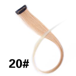 Highlights Hair Rainbow Synthetic Clip On Hair Extensions Ombre Colored Clip Hairpiece Colorful Clip Hair Strands For Festival