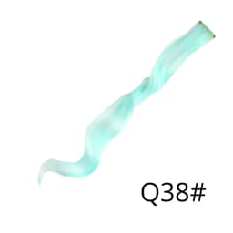 Highlights Hair Rainbow Synthetic Clip On Hair Extensions Ombre Colored Clip Hairpiece Colorful Clip Hair Strands For Festival
