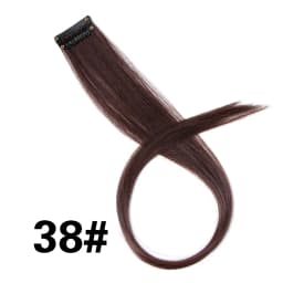Highlights Hair Rainbow Synthetic Clip On Hair Extensions Ombre Colored Clip Hairpiece Colorful Clip Hair Strands For Festival