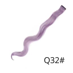 Highlights Hair Rainbow Synthetic Clip On Hair Extensions Ombre Colored Clip Hairpiece Colorful Clip Hair Strands For Festival