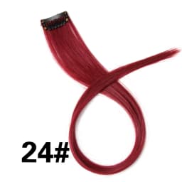 Highlights Hair Rainbow Synthetic Clip On Hair Extensions Ombre Colored Clip Hairpiece Colorful Clip Hair Strands For Festival