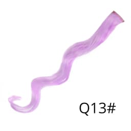 Highlights Hair Rainbow Synthetic Clip On Hair Extensions Ombre Colored Clip Hairpiece Colorful Clip Hair Strands For Festival