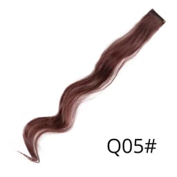 Highlights Hair Rainbow Synthetic Clip On Hair Extensions Ombre Colored Clip Hairpiece Colorful Clip Hair Strands For Festival