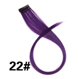 Highlights Hair Rainbow Synthetic Clip On Hair Extensions Ombre Colored Clip Hairpiece Colorful Clip Hair Strands For Festival