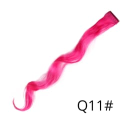 Highlights Hair Rainbow Synthetic Clip On Hair Extensions Ombre Colored Clip Hairpiece Colorful Clip Hair Strands For Festival