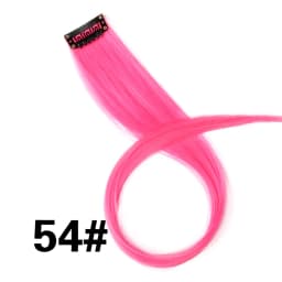 Highlights Hair Rainbow Synthetic Clip On Hair Extensions Ombre Colored Clip Hairpiece Colorful Clip Hair Strands For Festival