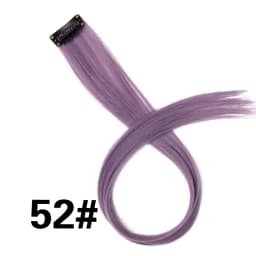 Highlights Hair Rainbow Synthetic Clip On Hair Extensions Ombre Colored Clip Hairpiece Colorful Clip Hair Strands For Festival