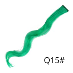 Highlights Hair Rainbow Synthetic Clip On Hair Extensions Ombre Colored Clip Hairpiece Colorful Clip Hair Strands For Festival