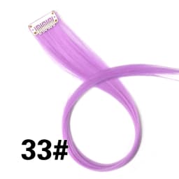 Highlights Hair Rainbow Synthetic Clip On Hair Extensions Ombre Colored Clip Hairpiece Colorful Clip Hair Strands For Festival