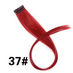 Highlights Hair Rainbow Synthetic Clip On Hair Extensions Ombre Colored Clip Hairpiece Colorful Clip Hair Strands For Festival
