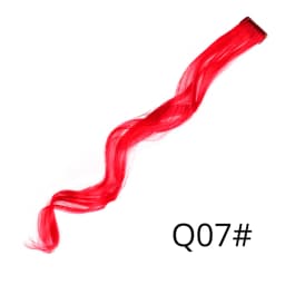 Highlights Hair Rainbow Synthetic Clip On Hair Extensions Ombre Colored Clip Hairpiece Colorful Clip Hair Strands For Festival