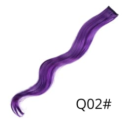 Highlights Hair Rainbow Synthetic Clip On Hair Extensions Ombre Colored Clip Hairpiece Colorful Clip Hair Strands For Festival