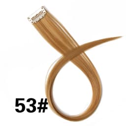 Highlights Hair Rainbow Synthetic Clip On Hair Extensions Ombre Colored Clip Hairpiece Colorful Clip Hair Strands For Festival