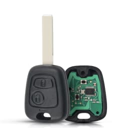 KEYYOU 2 Button 433Mhz Remote Car Key For Peugeot 307 206 407 Partner Citroen C1 C2 C3 ID46 PCF7961 chip VA2 Ne73 HU83 SX9 Blade