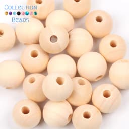 4-50mm 1-1000pcs Natural Wood Beads Round Spacer Wooden Pearl Lead-Free Balls Charms DIY For Jewelry Making Handmade Accessories