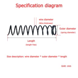 Y-type Compression Spring Steel Pressure Wire Diameter 1.0mm-1.6mm Length 300mm