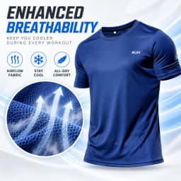 High Quality Polyester Men Running T Shirt Quick Dry Fitness Shirt Training Exercise Clothes Gym Sport Shirt Tops Lightweight