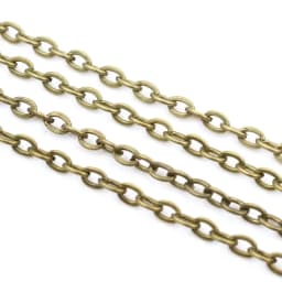 5 Meters/lot 3x2mm 4x3mm 5 Colors Plated Handmade Unwelded Iron Cable Chains Necklace DIY Jewelry Making Findings Accessories