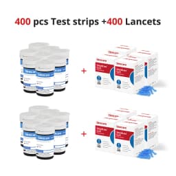 25/50/100/200/300/400PCS Sinocare Safe-Accu Blood Glucose Test Strips and Lancets for Blood Glucose Monitor Diabetes