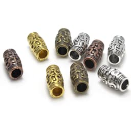 20Pcs Copper Metal Big Hole Tube Beads Alloy Spacer Beads Accessories for Bracelet Jewelry Making Findings DIY Handmade Crafs