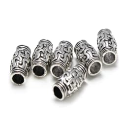 20Pcs Copper Metal Big Hole Tube Beads Alloy Spacer Beads Accessories for Bracelet Jewelry Making Findings DIY Handmade Crafs