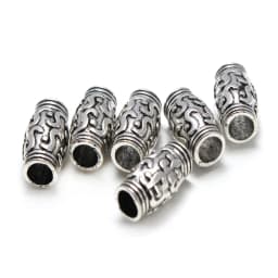 20Pcs Copper Metal Big Hole Tube Beads Alloy Spacer Beads Accessories for Bracelet Jewelry Making Findings DIY Handmade Crafs