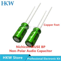 10pcs/lot Nichicon MUSE BP ES Non Polar Nonpolar Bipolar HiFi Audio Capacitor 4.7uf 10uf 22uf 47uf 100uf 16V 25V 50V Copper Feet