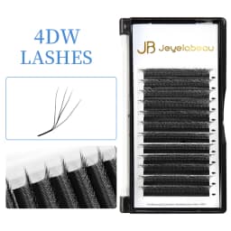 Super Soft 4D W Shape Lashes Clover Bloom Handmade Premade Volume Fans W Eyelash Extensions Natural Individual Lashes