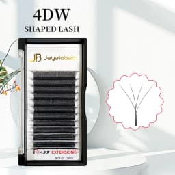 Super Soft 4D W Shape Lashes Clover Bloom Handmade Premade Volume Fans W Eyelash Extensions Natural Individual Lashes