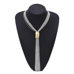 Gypsy Boehmian Hippie Collar Necklaces for Women Big Chunky Tibetan Silver Metal Necklace Festival Turkish Party Jewelry Gift