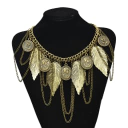Gypsy Boehmian Hippie Collar Necklaces for Women Big Chunky Tibetan Silver Metal Necklace Festival Turkish Party Jewelry Gift