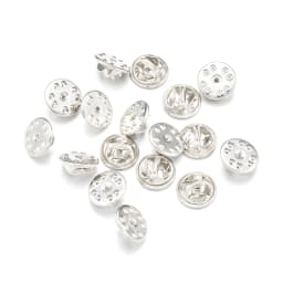 100pc Metal Locking Pin Back Brooch Badge Holder Lapel Base For DIY Jewellery Material Making Supply Craft Accessories Handmade