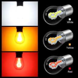 Red Amber White 1156 BA15S P21W LED 1157 BAY15D P21/5W LED Bulb R5W R10W Car Turn Signal Light S25 Auto Brake Light Lamps 12V