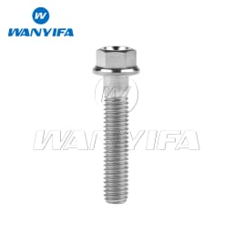 Wanyifa Titanium Bolts M5/M6x10 15 20 25 30 35 40 45 50 55 60 65 70 75 80 90 100mm Small Hex Head Flange Screw for Motorcycle
