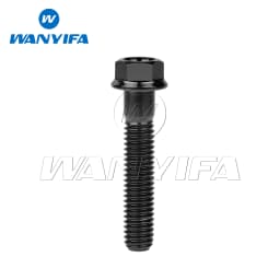 Wanyifa Titanium Bolts M5/M6x10 15 20 25 30 35 40 45 50 55 60 65 70 75 80 90 100mm Small Hex Head Flange Screw for Motorcycle
